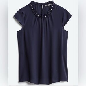 Karl Lagerfeld Navy Women's Top